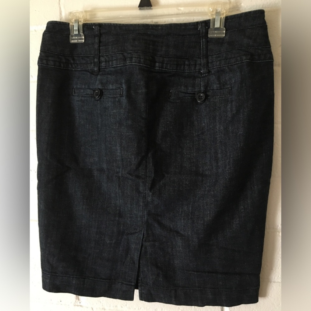 Dark Indigo Denim Pencil Skirt - Women - Picture 9 of 13